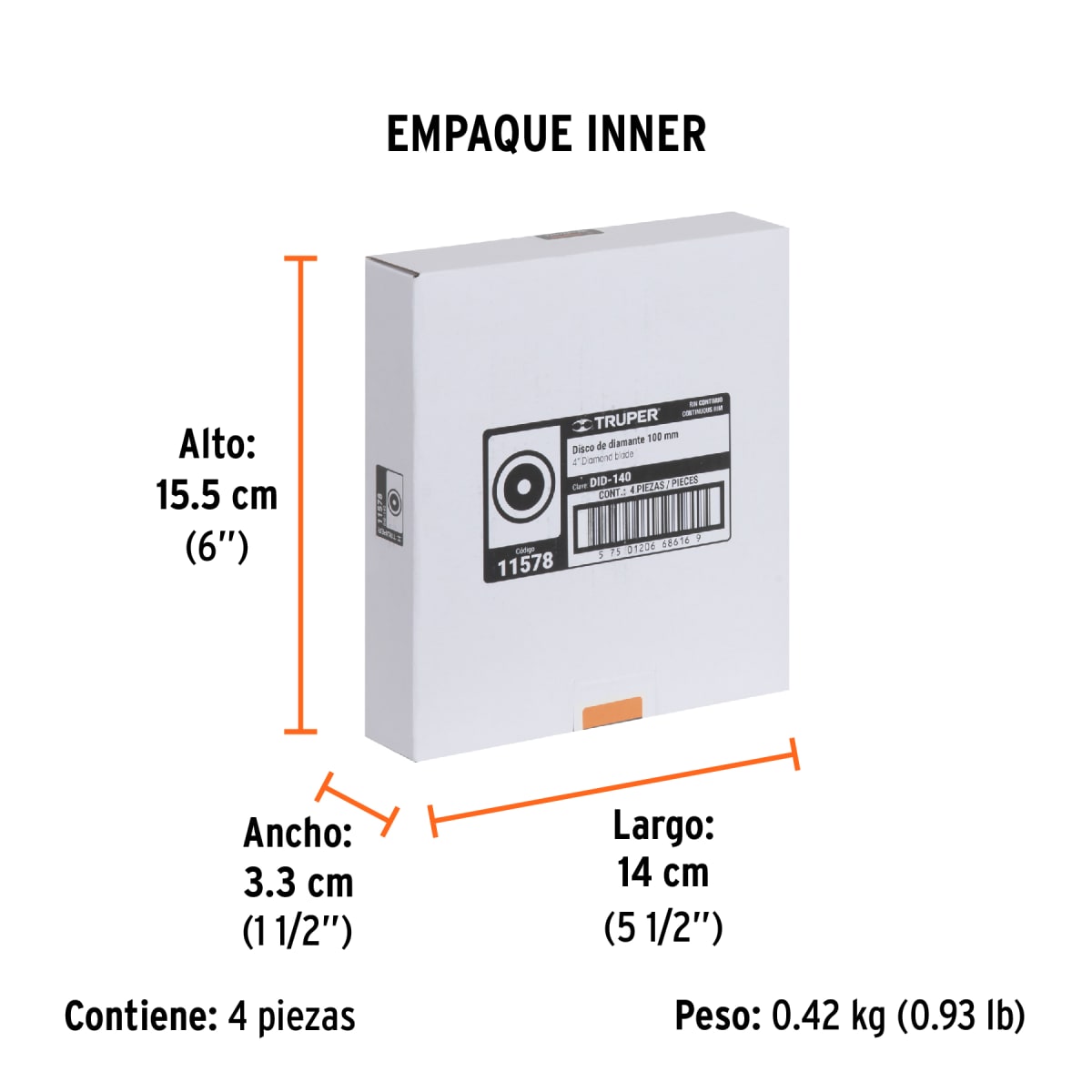 Disco Diamantado De 4