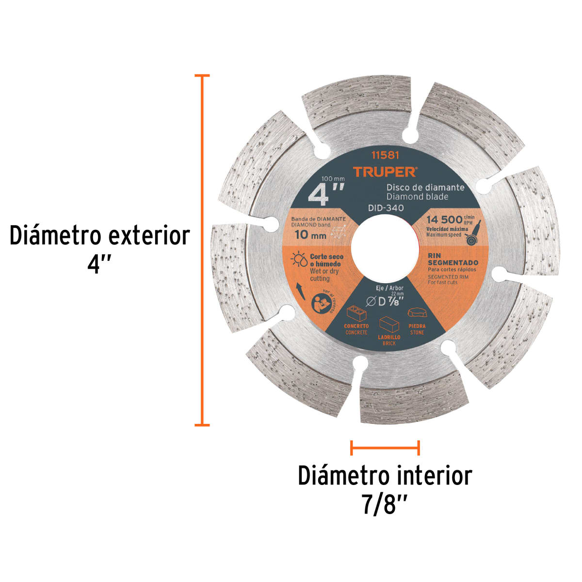Disco Diamantado De 4