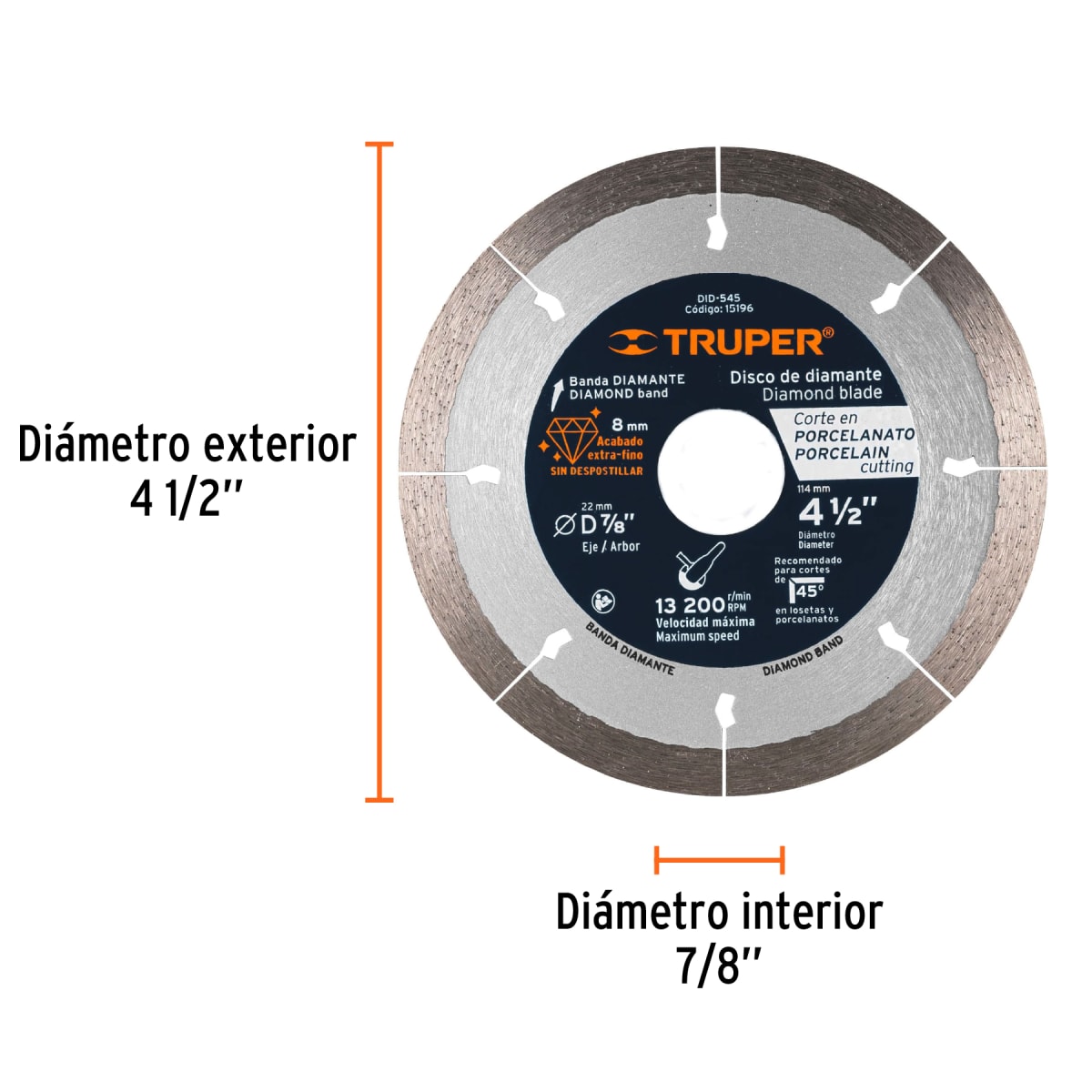 Disco Diamantado De 4-1/2