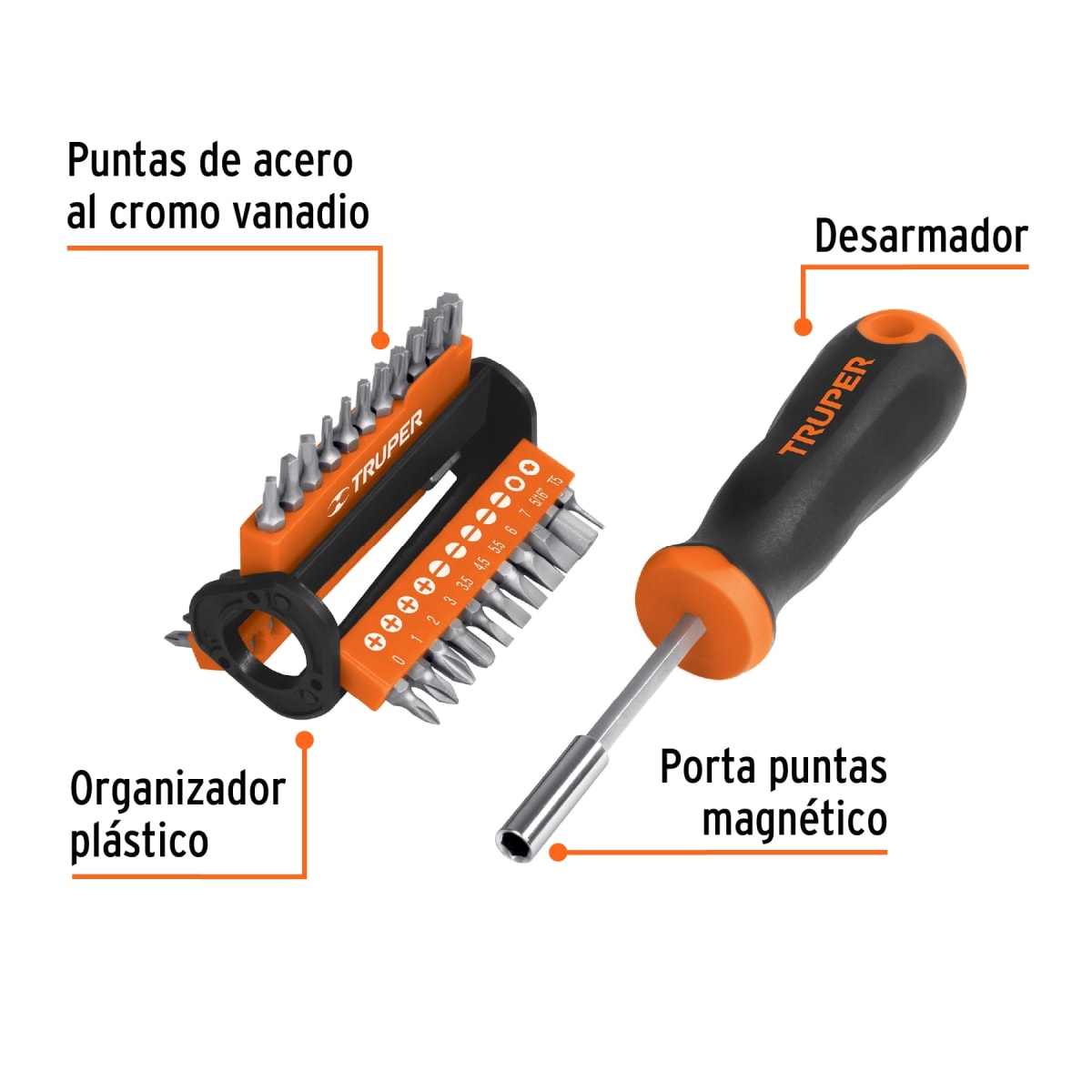 Desarmador Con 33 Puntas 1/4