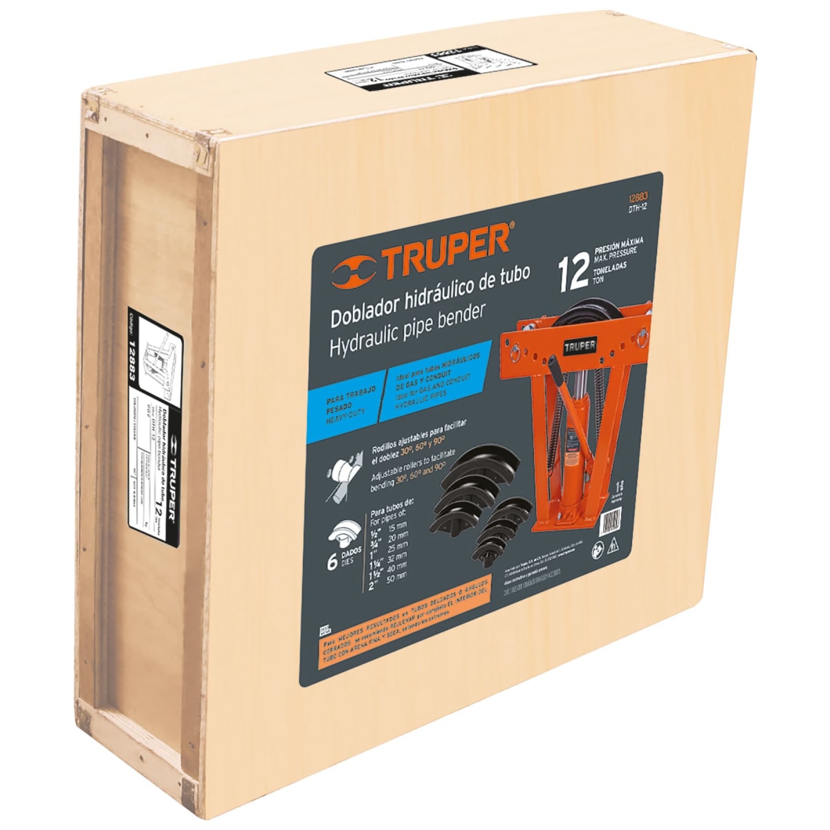 Dobladora De Tubos hidráulica 12 Ton Truper 128834