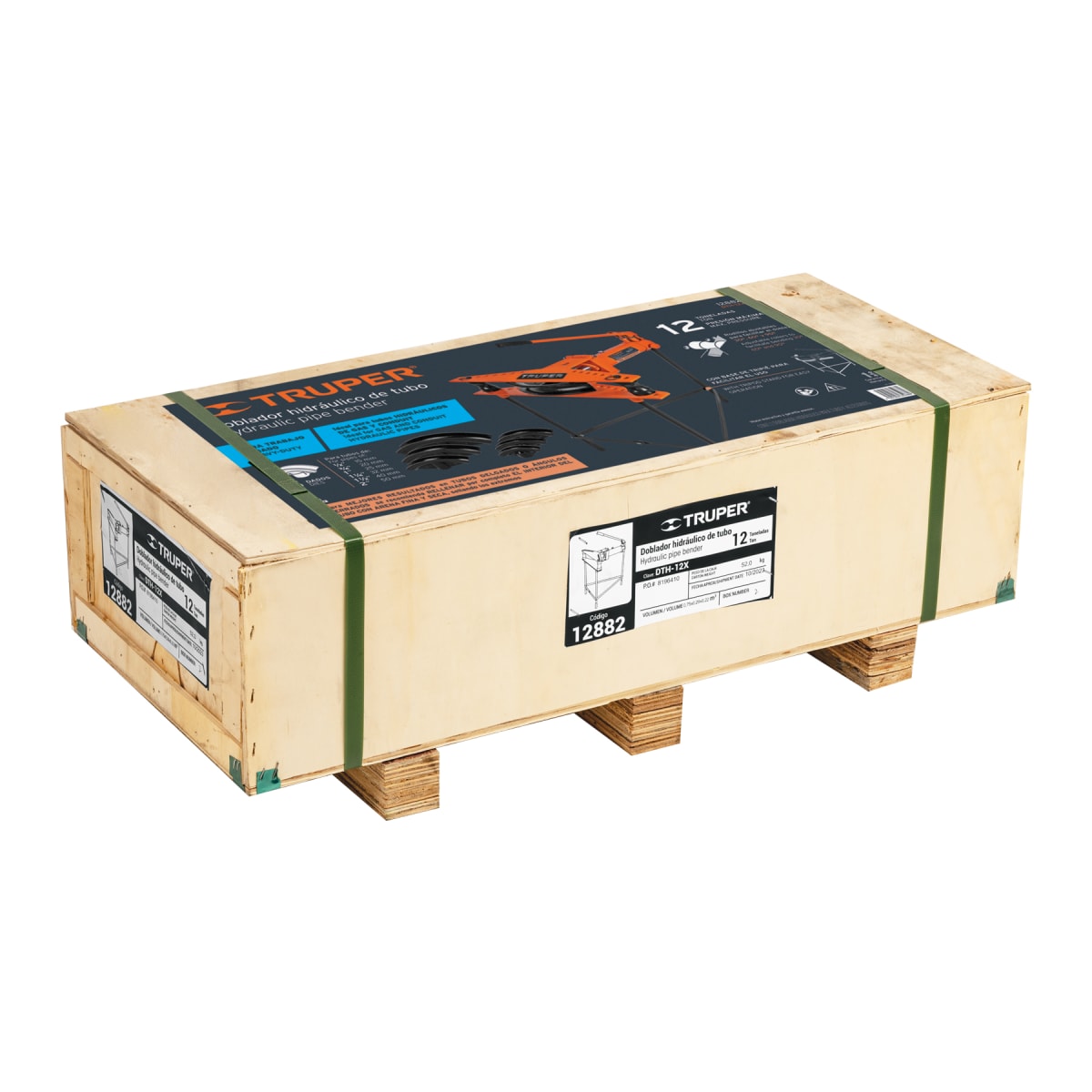 Doblador Hidráulico P/Tubos Tipo horizontal Con Tripié 12 Ton Truper 128824