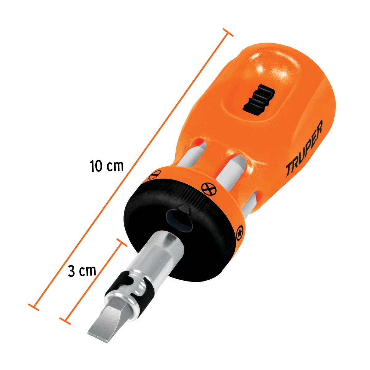Desarmador Tipo Trompo Con Ratchet 6 Puntas Dobles Truper 181933
