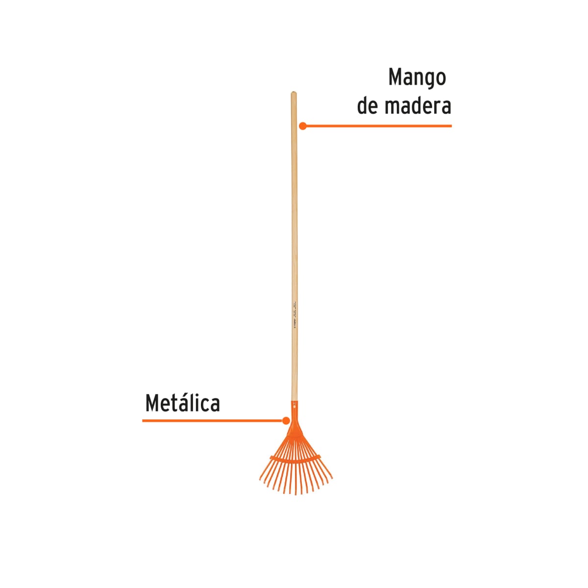 Escoba Metálica Con 15 Dientes Cabeza Curva Truper 196782