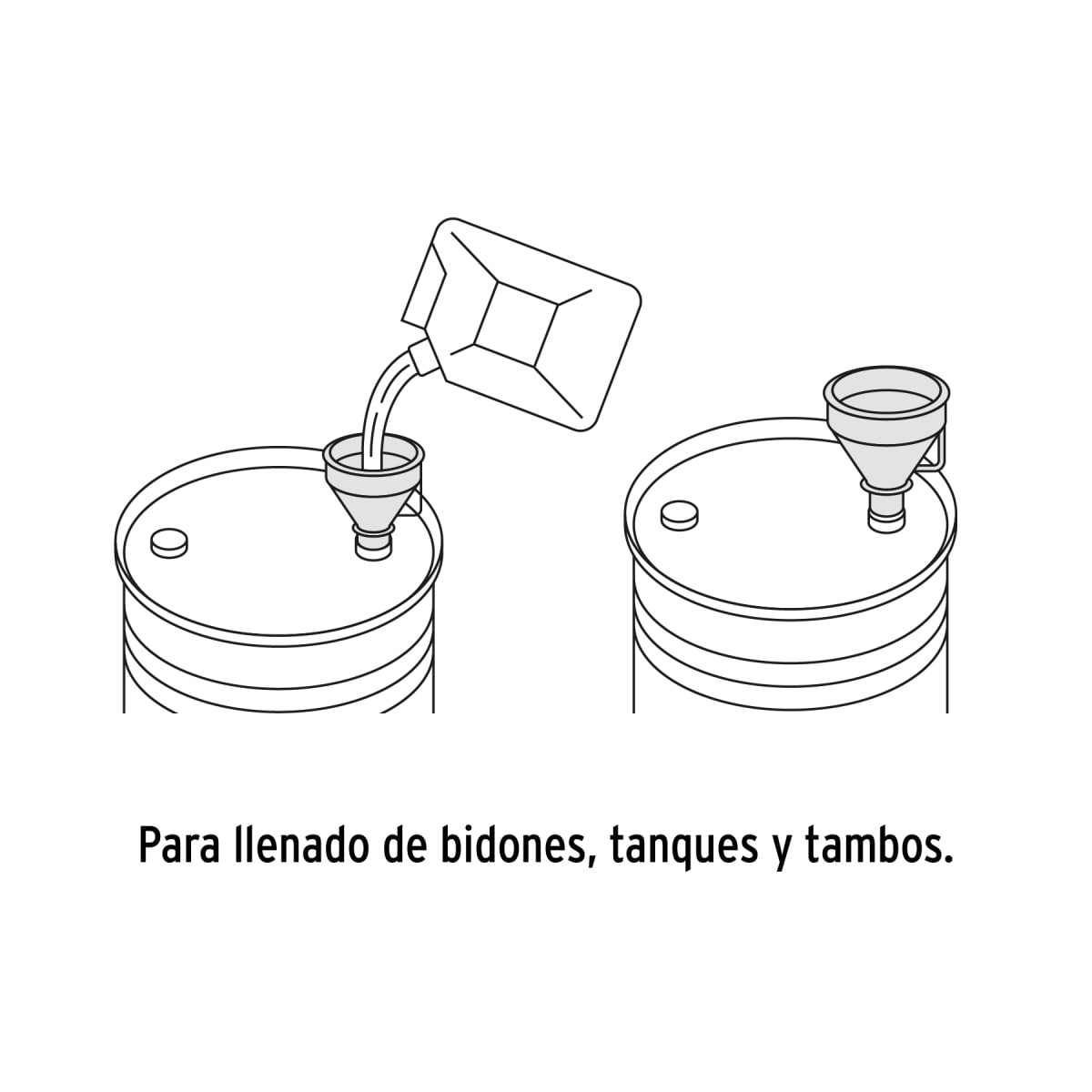 Embudo Plástico 500 Ml Con Filtro Cuello Flexible Truper 112074