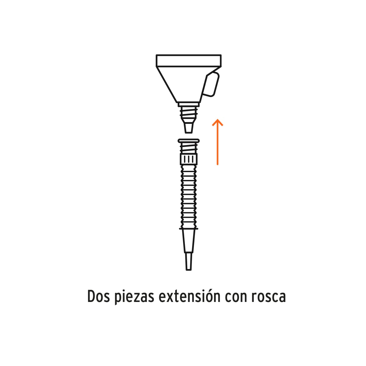 Embudo Plástico 500 Ml Con Filtro Cuello Flexible Truper 112075