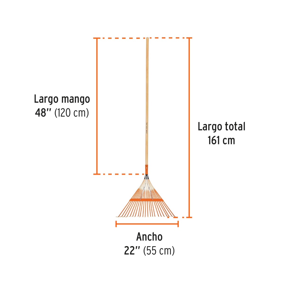 Escoba Metálica Con 22 Dientes Cabeza Recta 14328 Truper3
