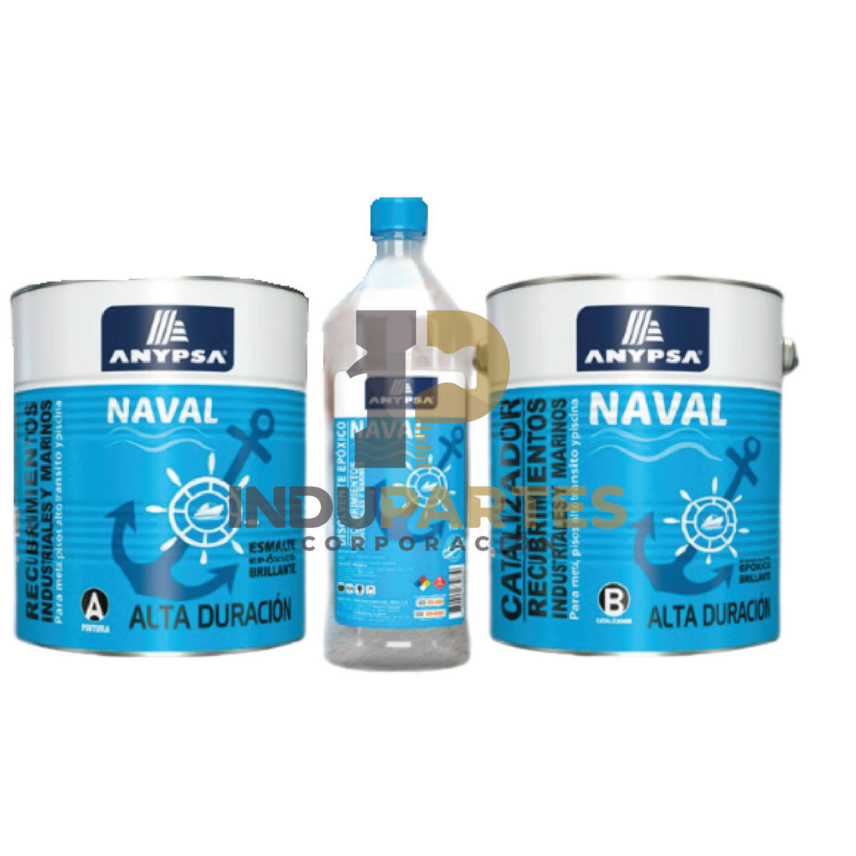 Pintura Epóxica Azul Electrico Ral 5015 Disolvente / Catalizador 0