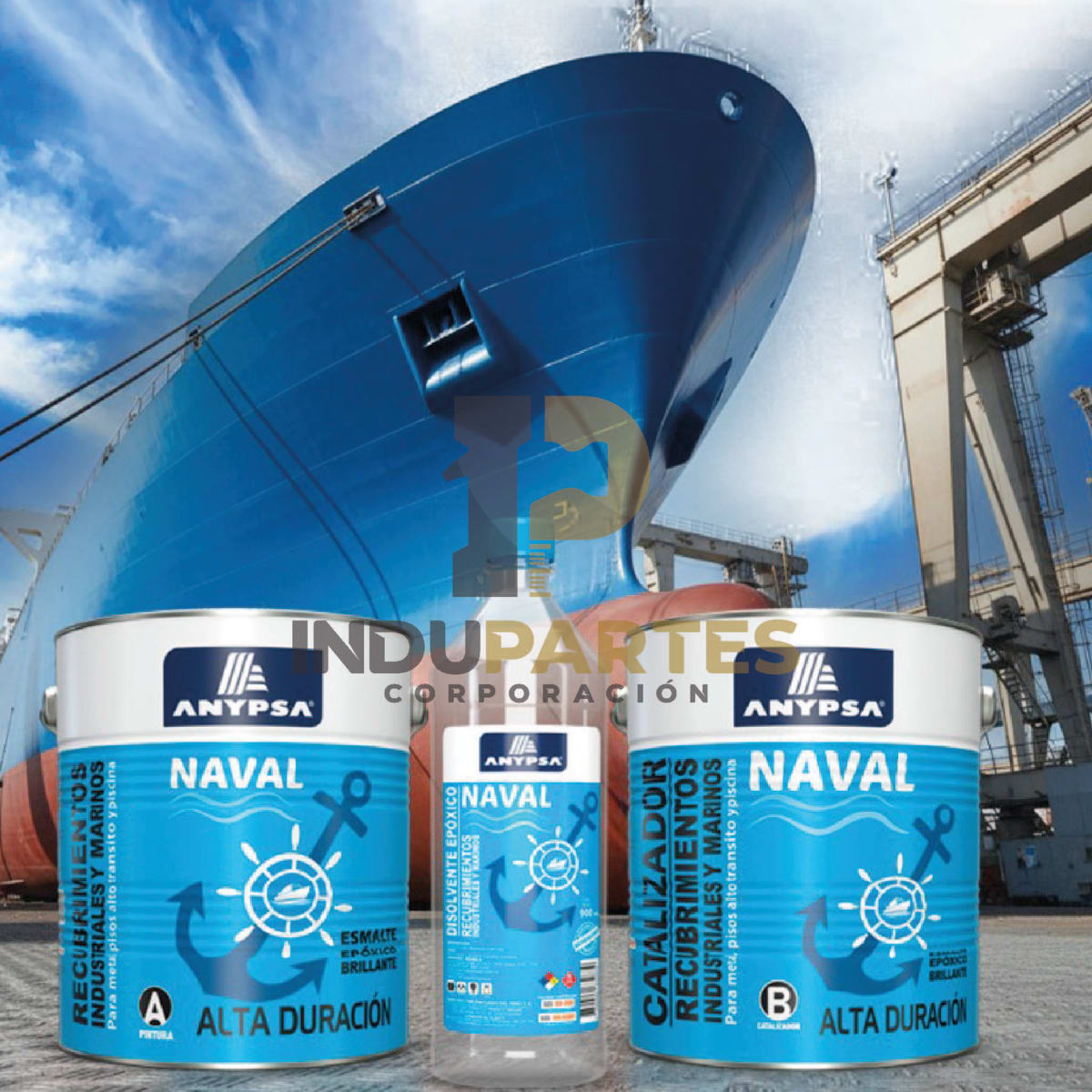 Pintura Epóxica Azul Electrico Ral 5015 Disolvente / Catalizador2