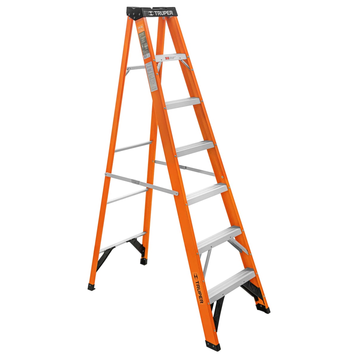 Escalera Fibra De  Vidrio Tipo Tijera 6 Escalones 175 Kg Tipo II Truper 100226 0