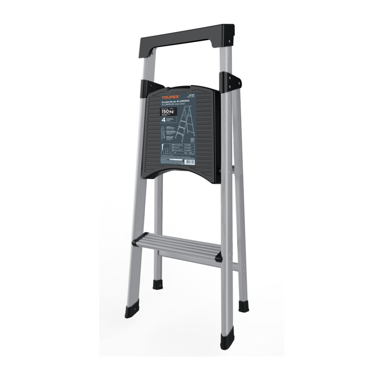 Escalera De Aluminio Tubular 2 Escalones 150 Kg Tipo III Truper 167635