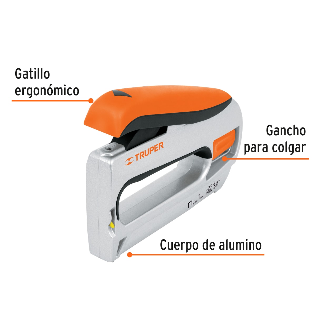 Engrapadora Tipo Pistola Uso Pesado Cuerpo De Aluminio 17981 Truper2
