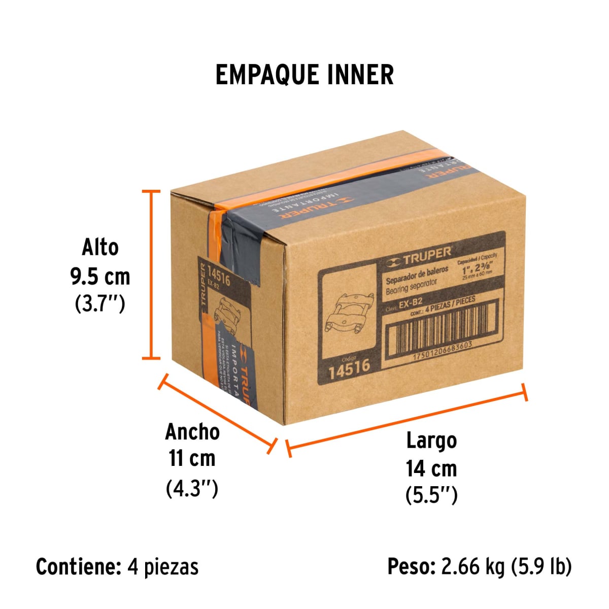 Extractor Separador De Rodajes 25-62 mm Truper 145164