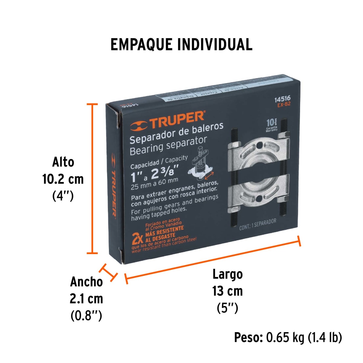 Extractor Separador De Rodajes 25-62 mm Truper 145165