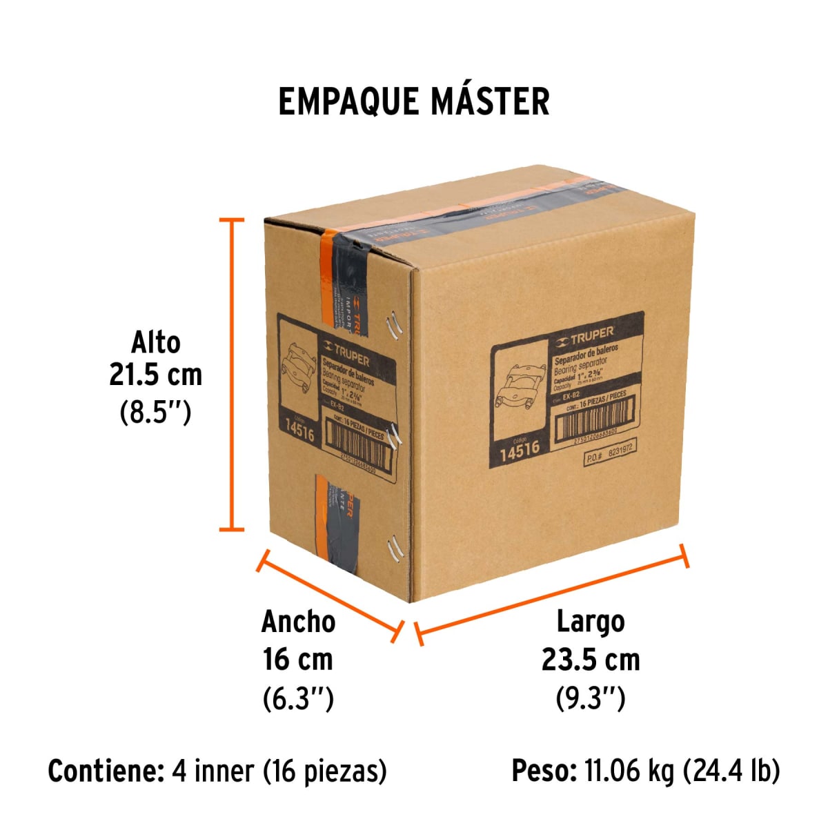 Extractor Separador De Rodajes 25-62 mm Truper 145166