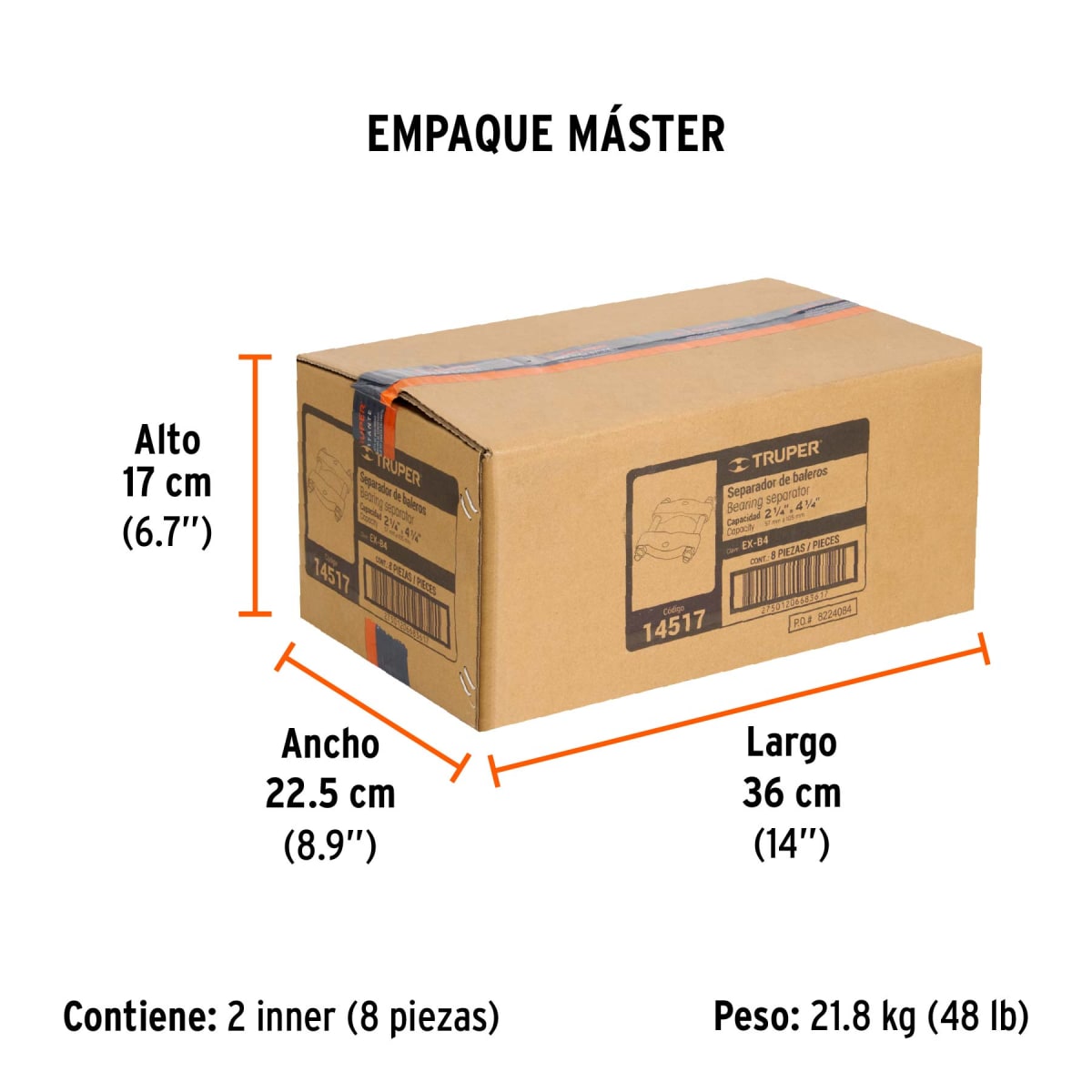 Extractor Separador De Rodajes 57-108 mm Truper 145176