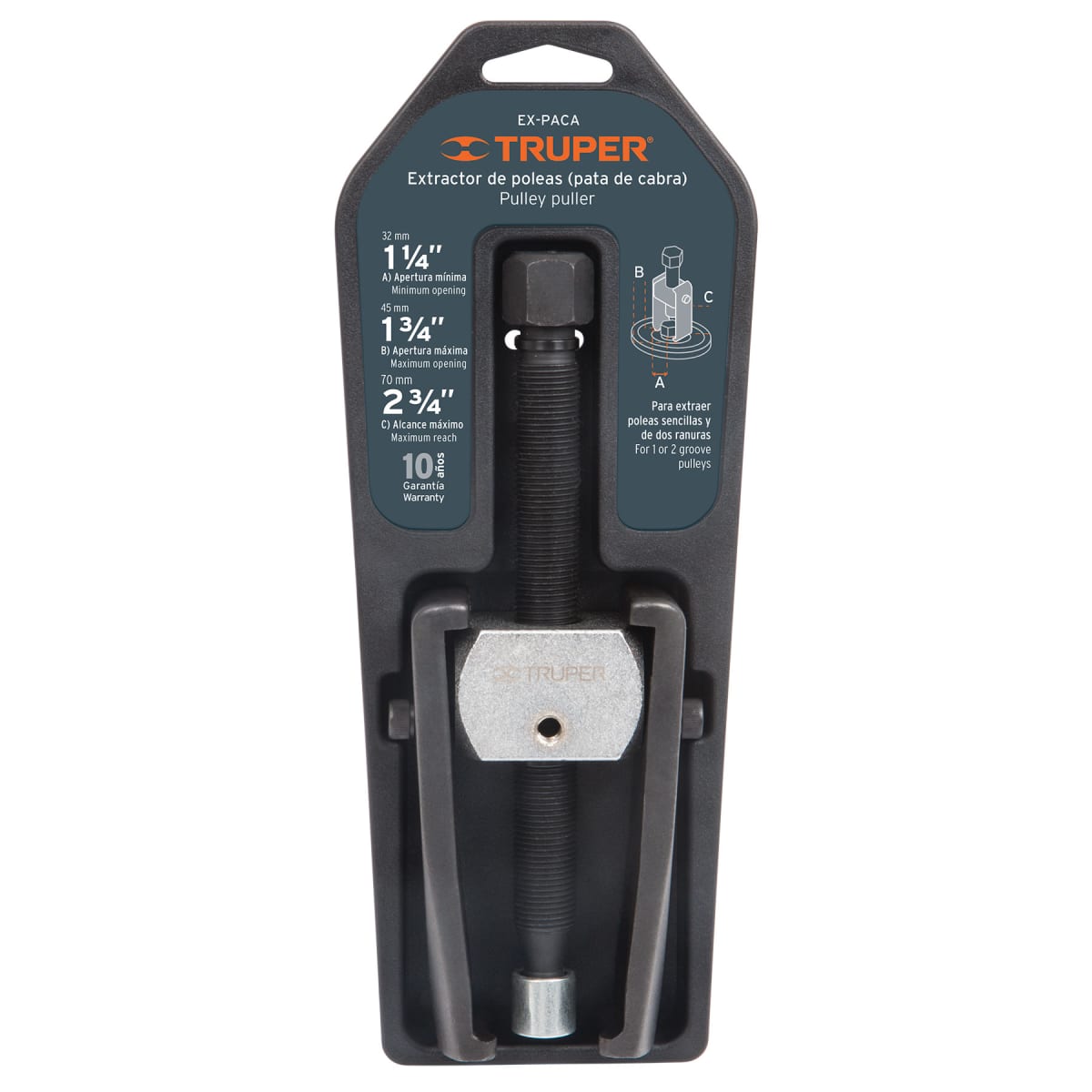 Extractor De Poleas Pata De Cabra Truper 145013