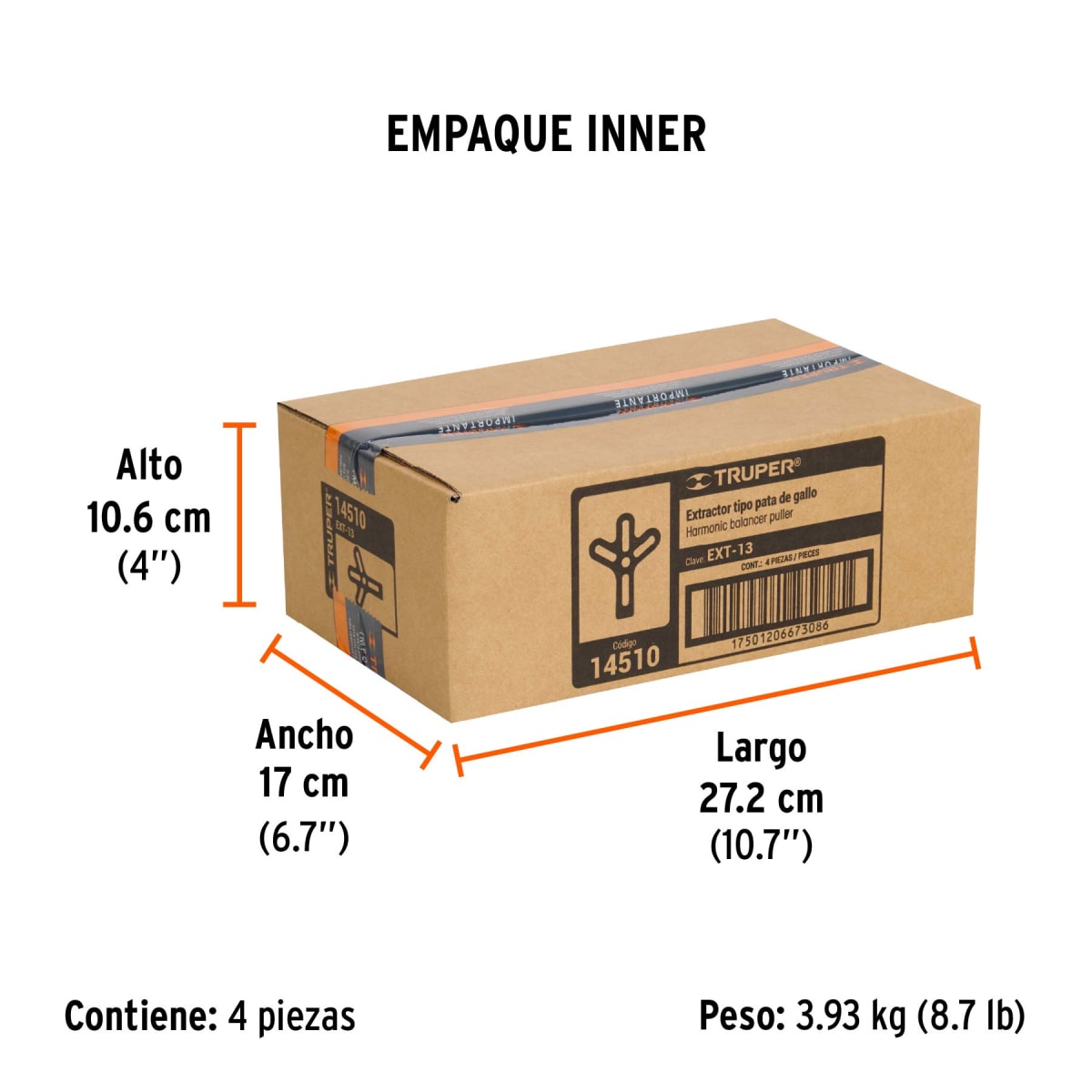 Extractor Pata De Gallo 13 Piezas Truper 145105