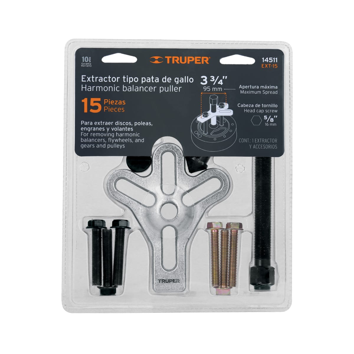 Extractor Pata De Gallo 15 Piezas Truper 145117