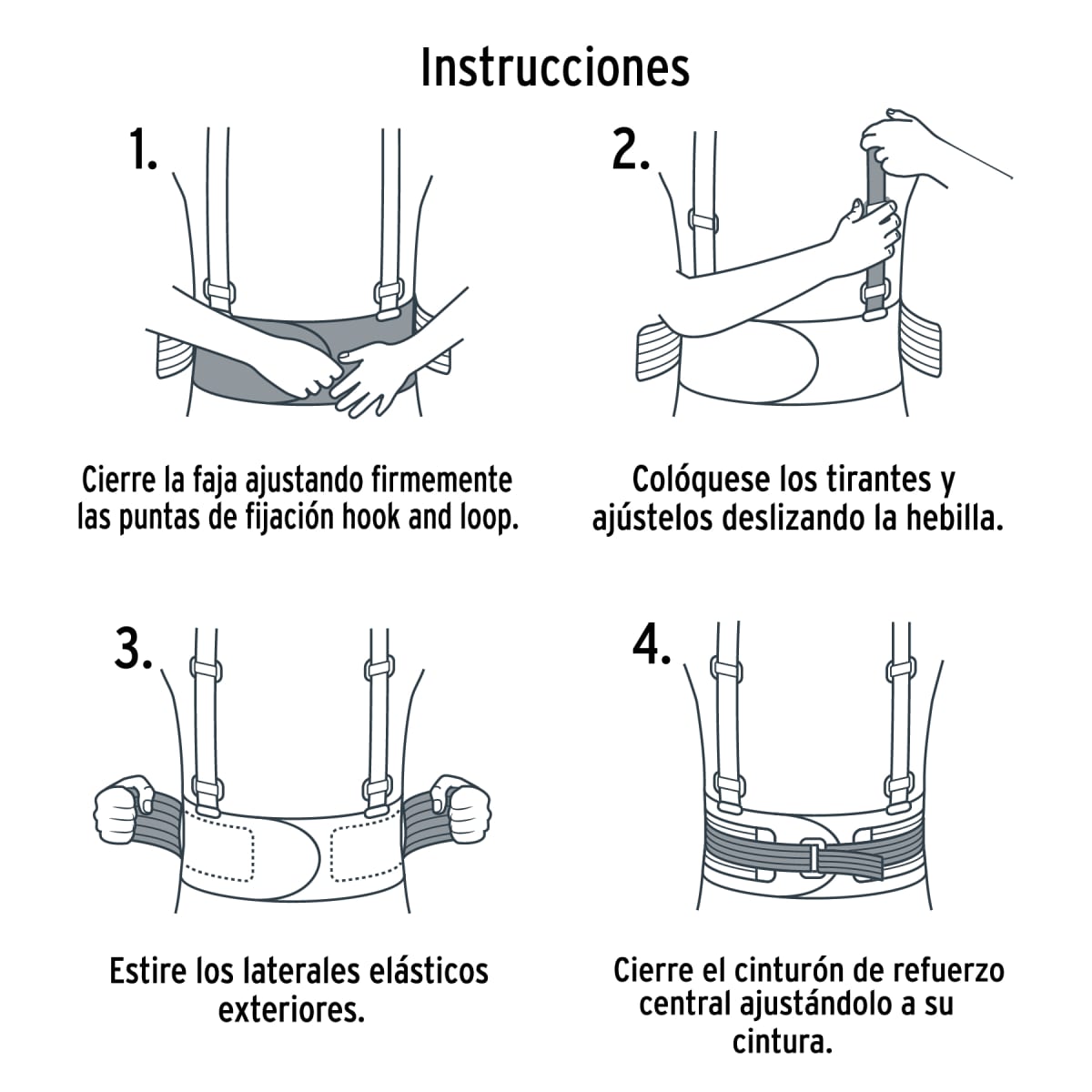 Faja Lumbar Con Cinturón De Refuerzo Talla Mediana Truper 142162