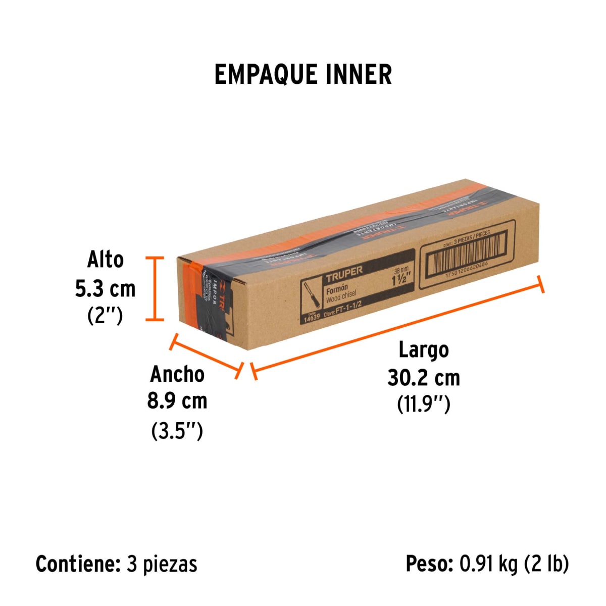 Formón Con Mango Comfort Grip 1-1/2