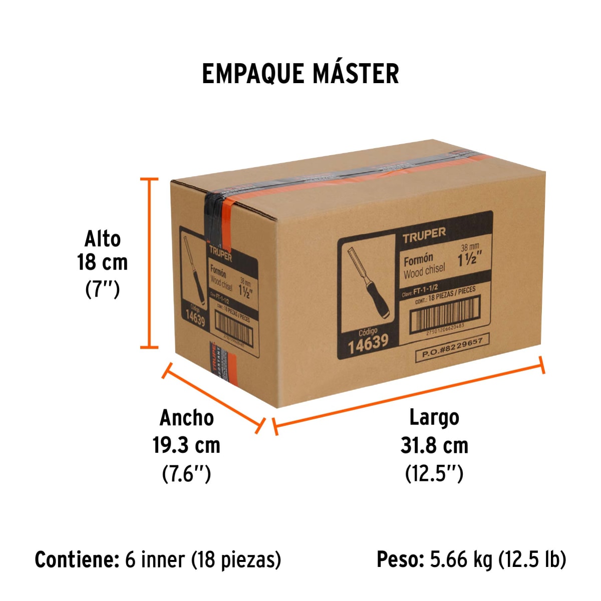 Formón Con Mango Comfort Grip 1-1/4