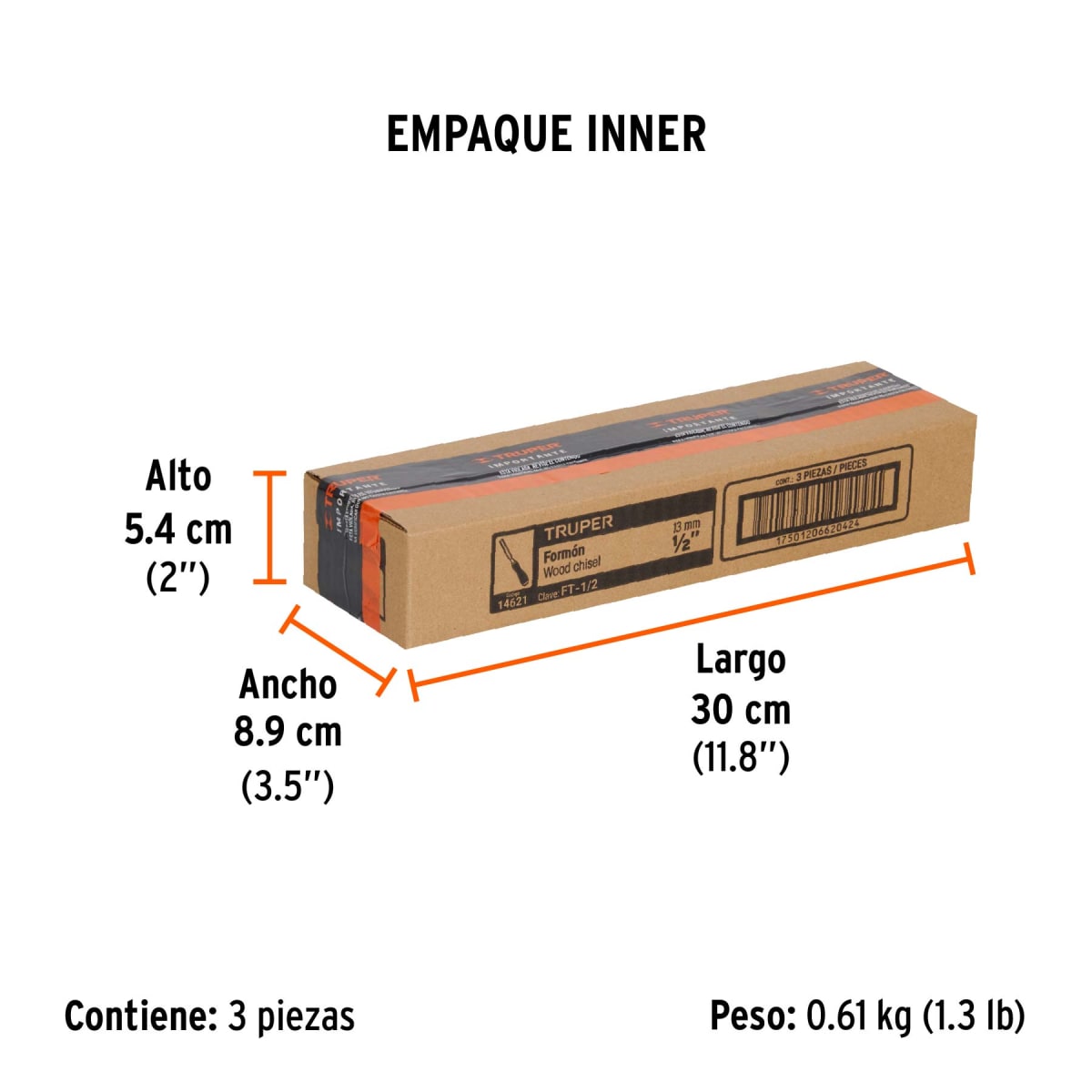 Formón Con  Mango Comfort Grip 1/2