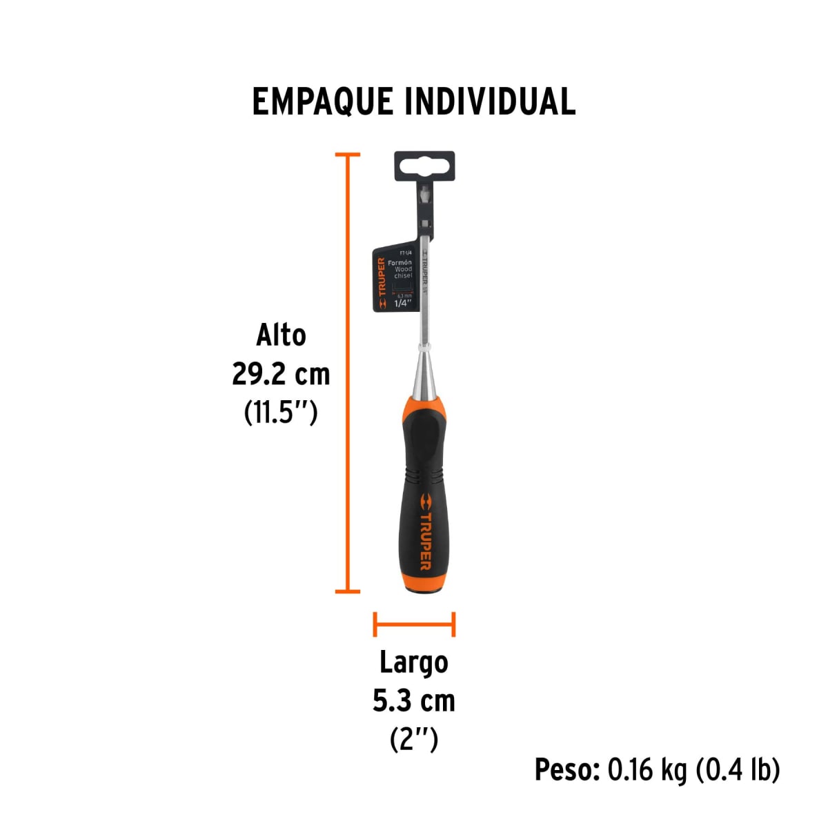 Formón Con Mango Comfort Grip 1/4