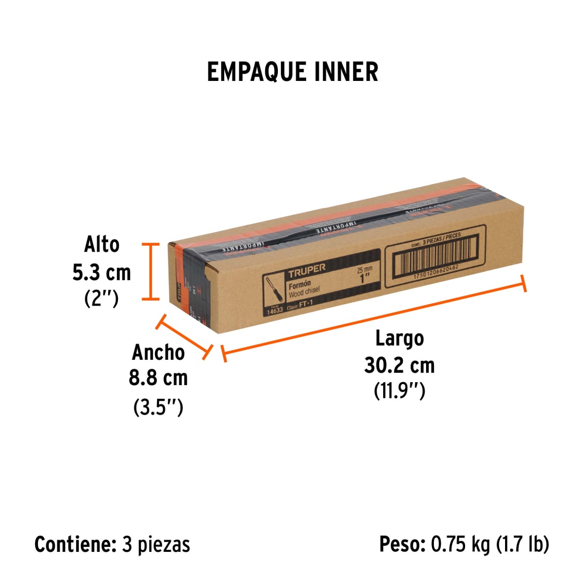 Formón Con Mango Comfort Grip 1