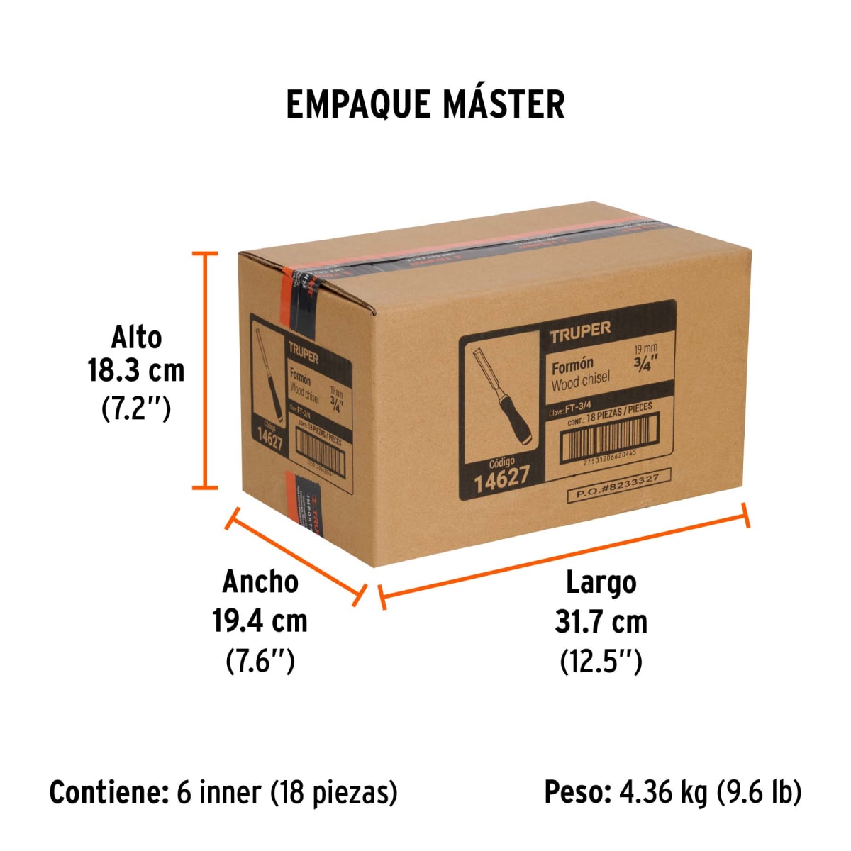 Formón Con Mango Comfort Grip 3/4