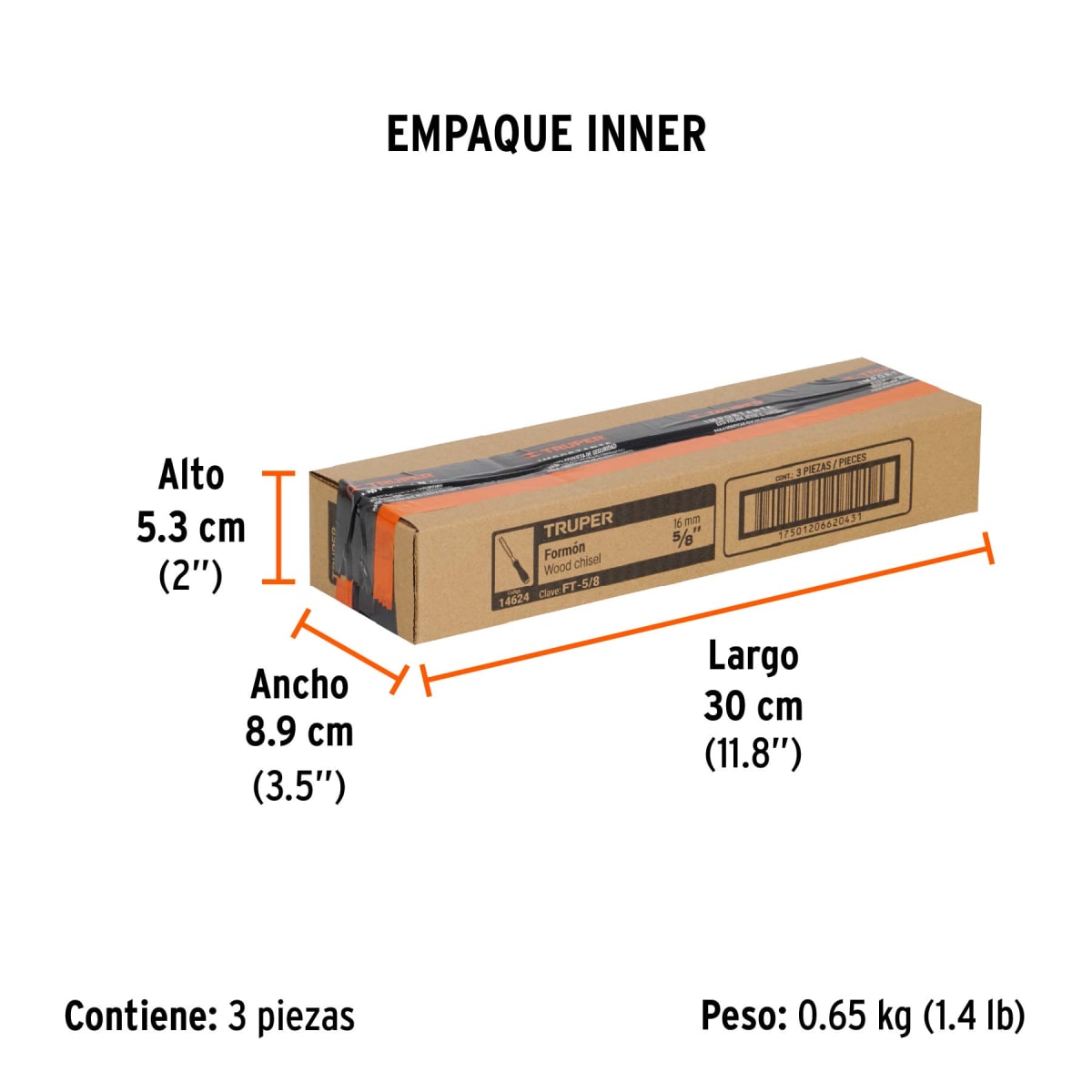 Formón Con Mango Comfort Grip 5/8