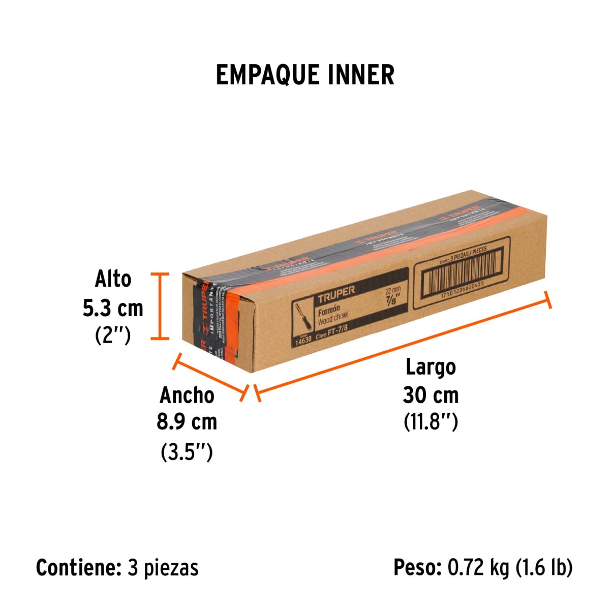 Formón Con Mango Comfort Grip 7/8