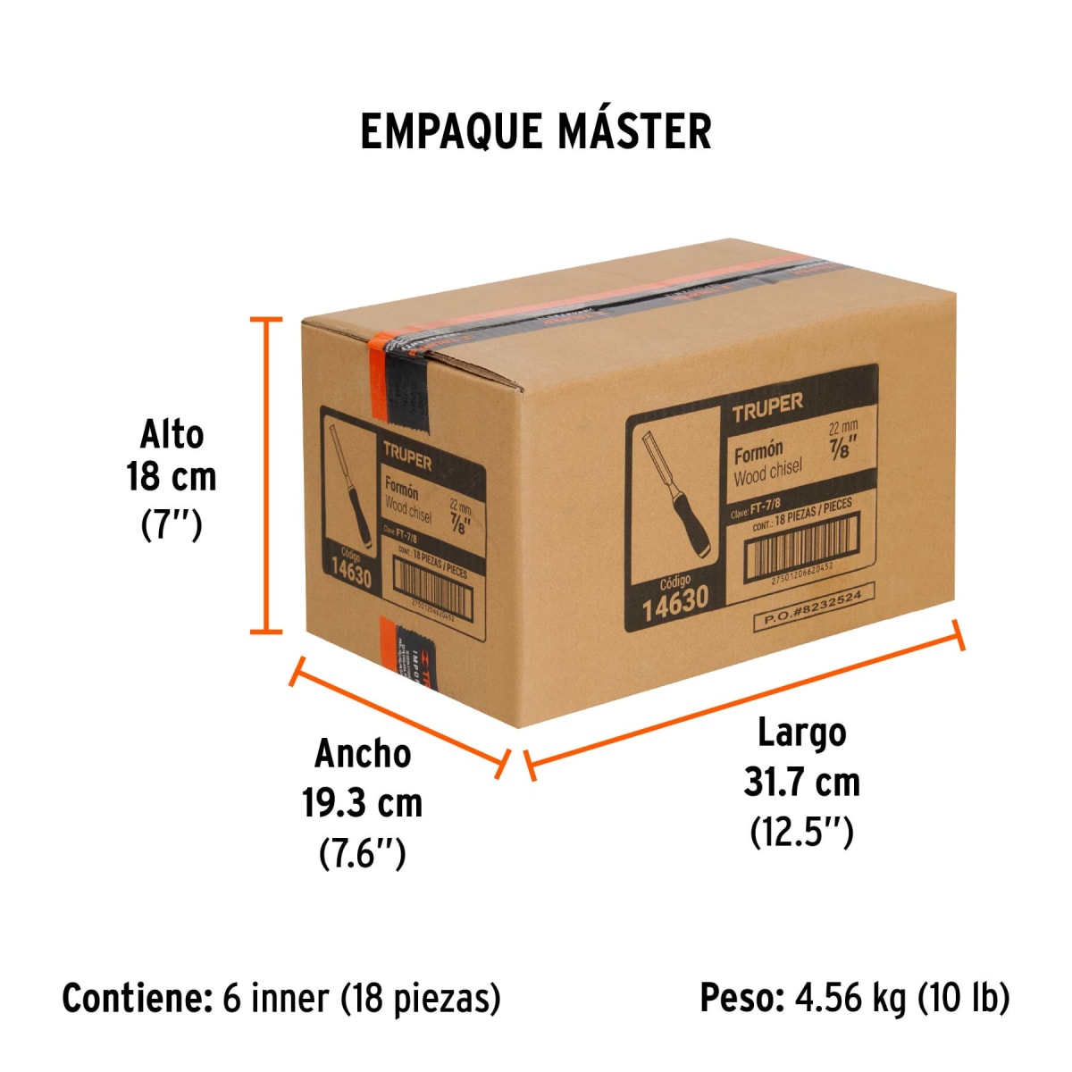 Formón Con Mango Comfort Grip 7/8