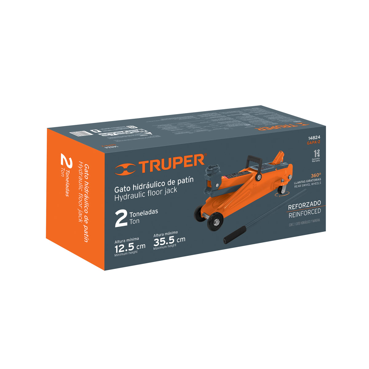 Gata Tipo Lagarto 2 Toneladas De 50 Movimientos Truper 148244