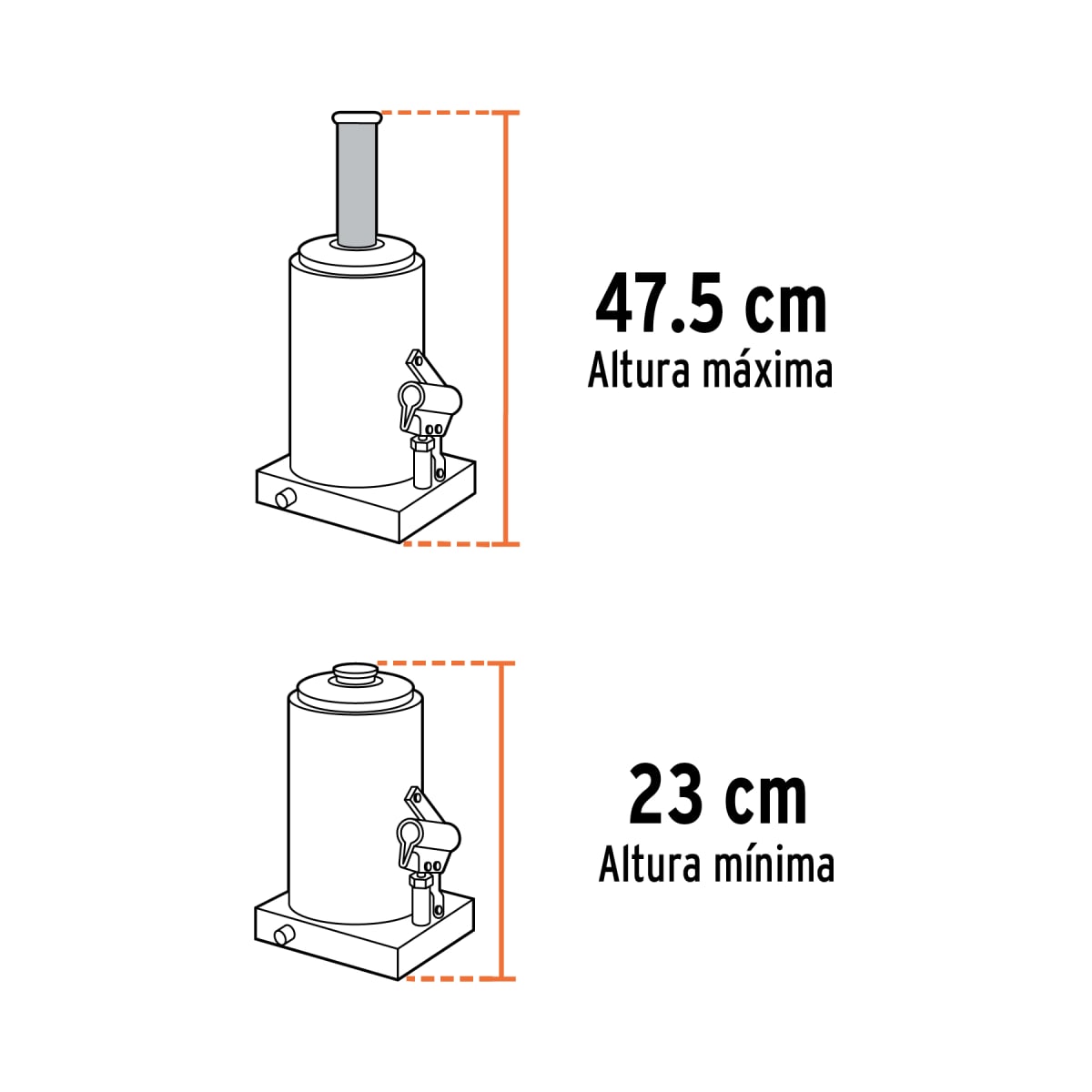 Gata Botella de 12 Toneladas Truper 148183