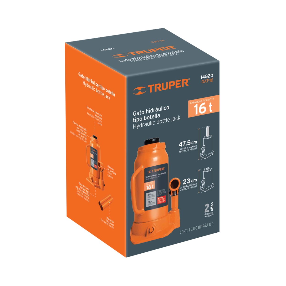 Gata Botella de 16 Toneladas Truper 148204