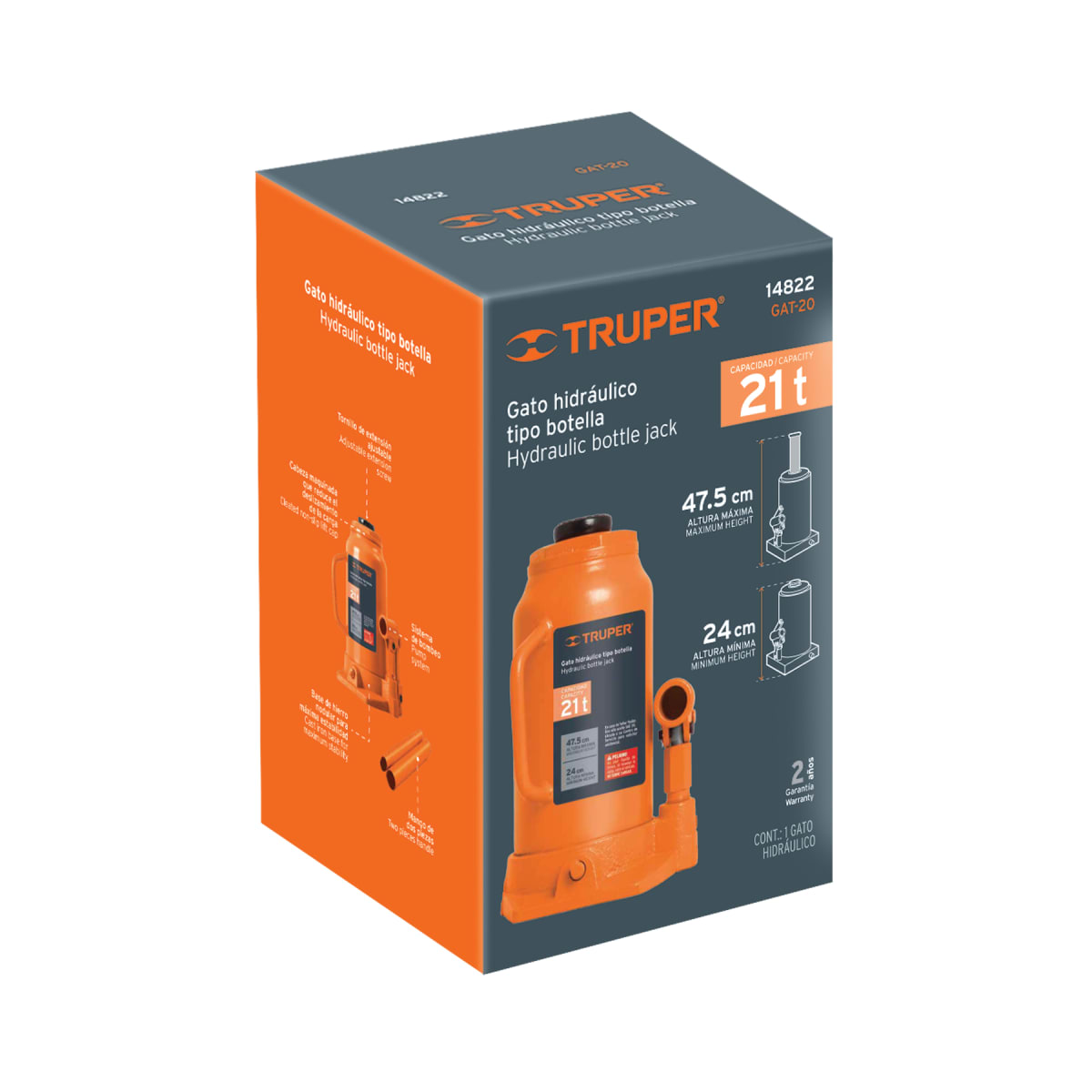 Gata Botella de 21 Toneladas Truper 148224