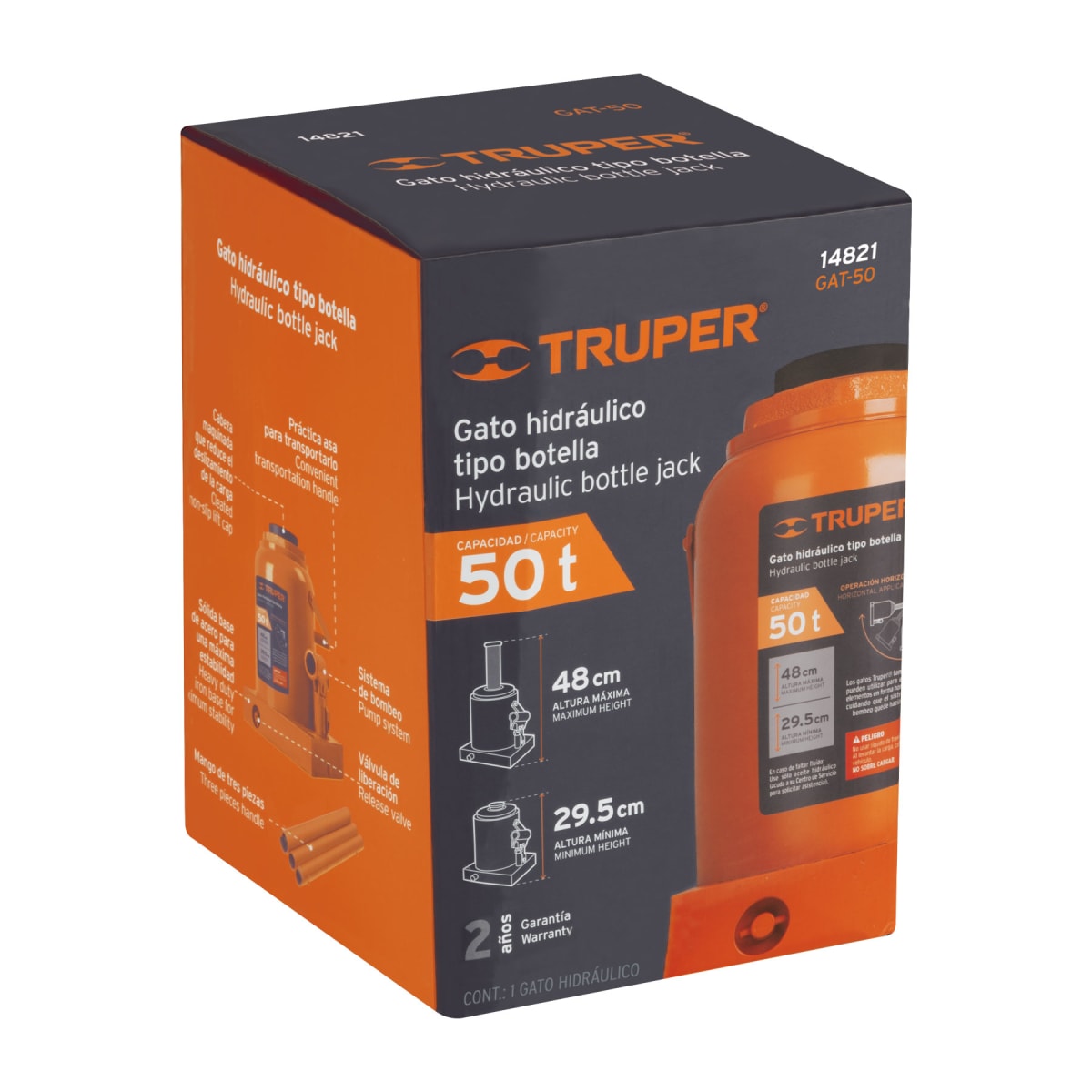Gata Botella de 50 Toneladas Truper 148215