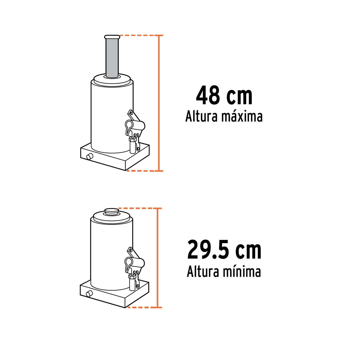 Gata Botella de 50 Toneladas Truper 148213