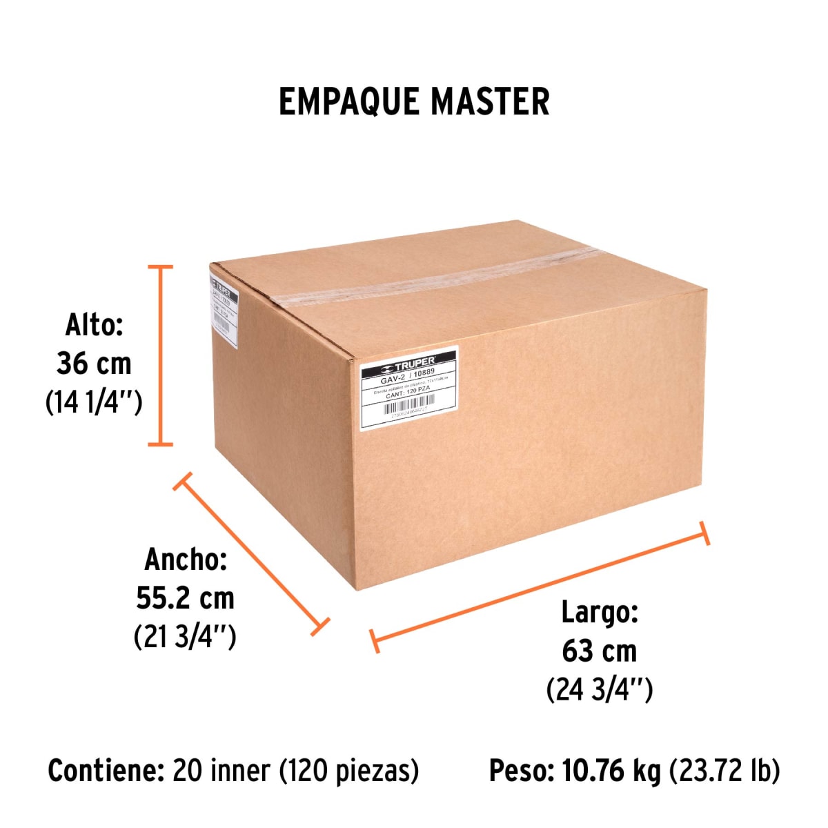 Organizatodo Apilable De Plástico #2 16.5 X 10.5 X 7.5 Cm Truper 108897