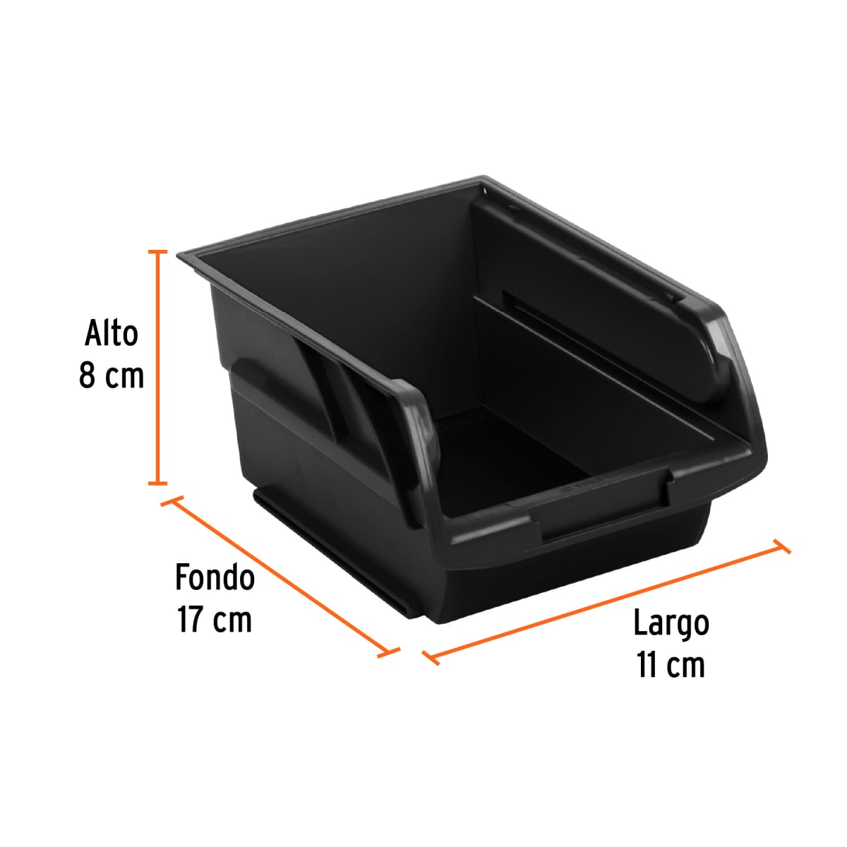 Organizatodo Apilable De Plástico #2 16.5 X 10.5 X 7.5 Cm Truper 108893