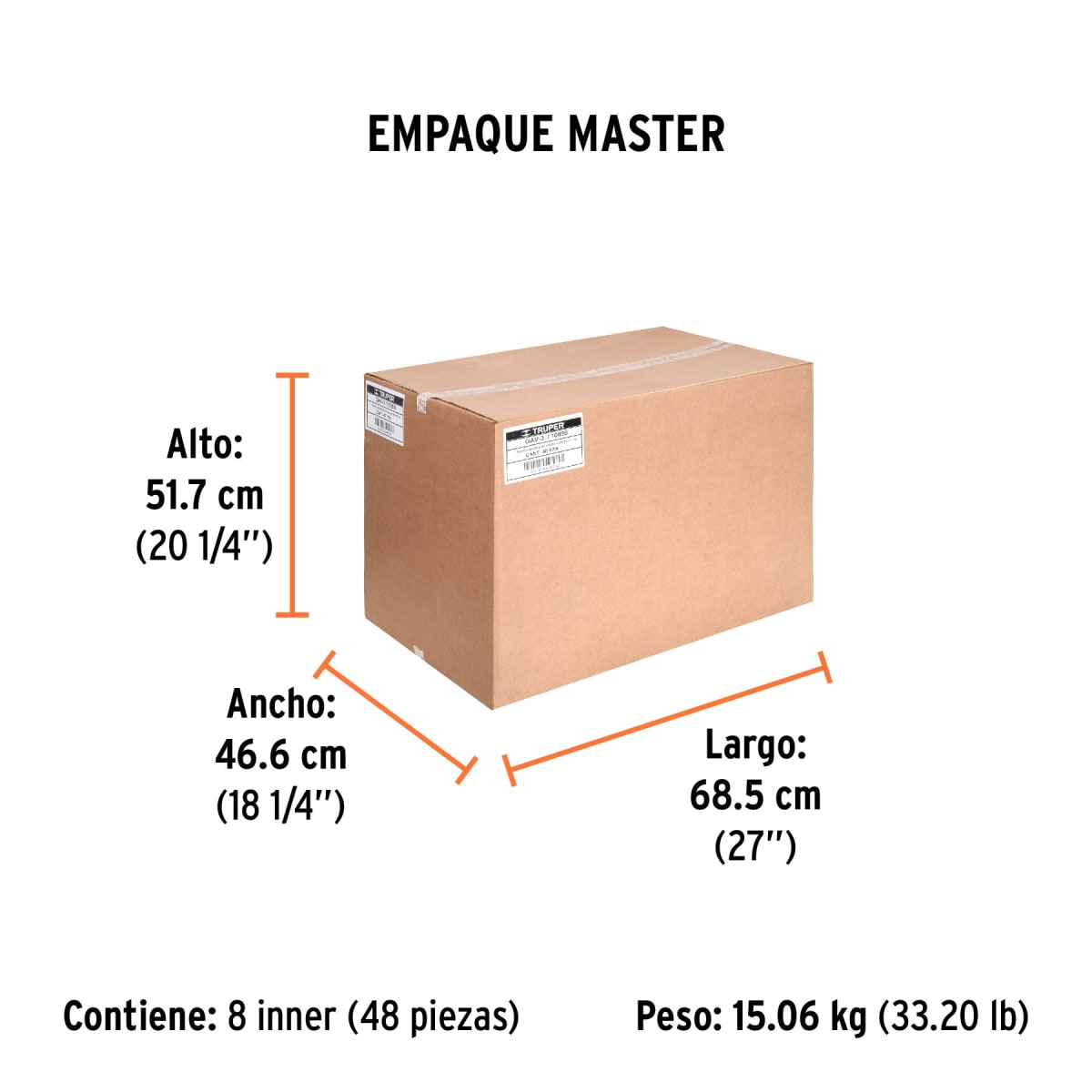 Organizatodo Apilable De Plástico #3 24.5 X 17 X 11 Cm Truper 108906