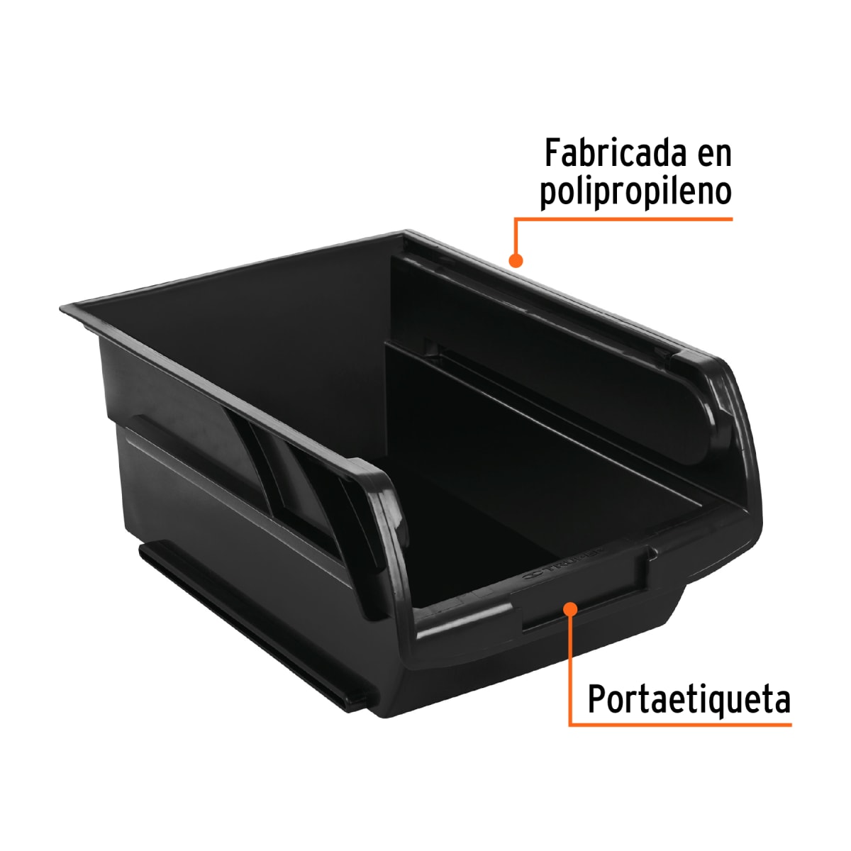 Organizatodo Apilable De Plástico #4.5 38.5 X 24 X 17 Cm  Truper 1024382