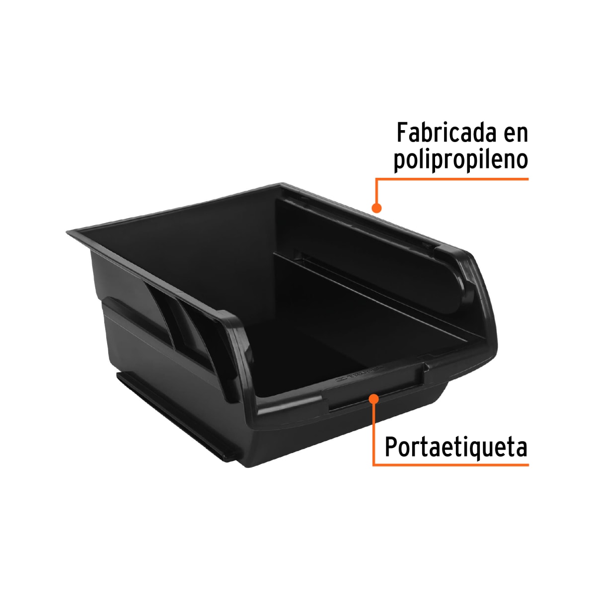 Bandeja Apilable De Plástico, 41x31x18 Cm2