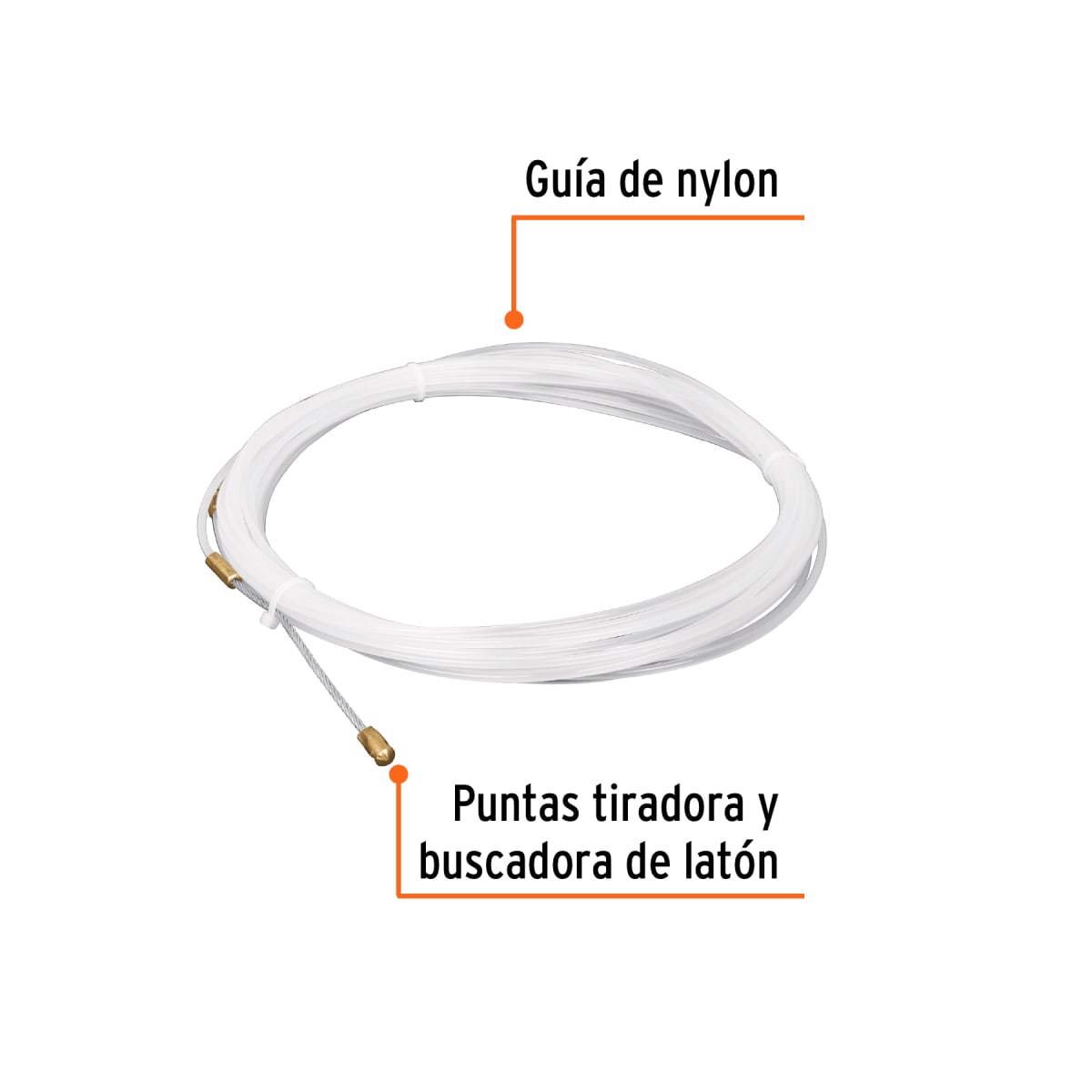 Guía Pasa Cable De Nylon 10 M Truper 177552