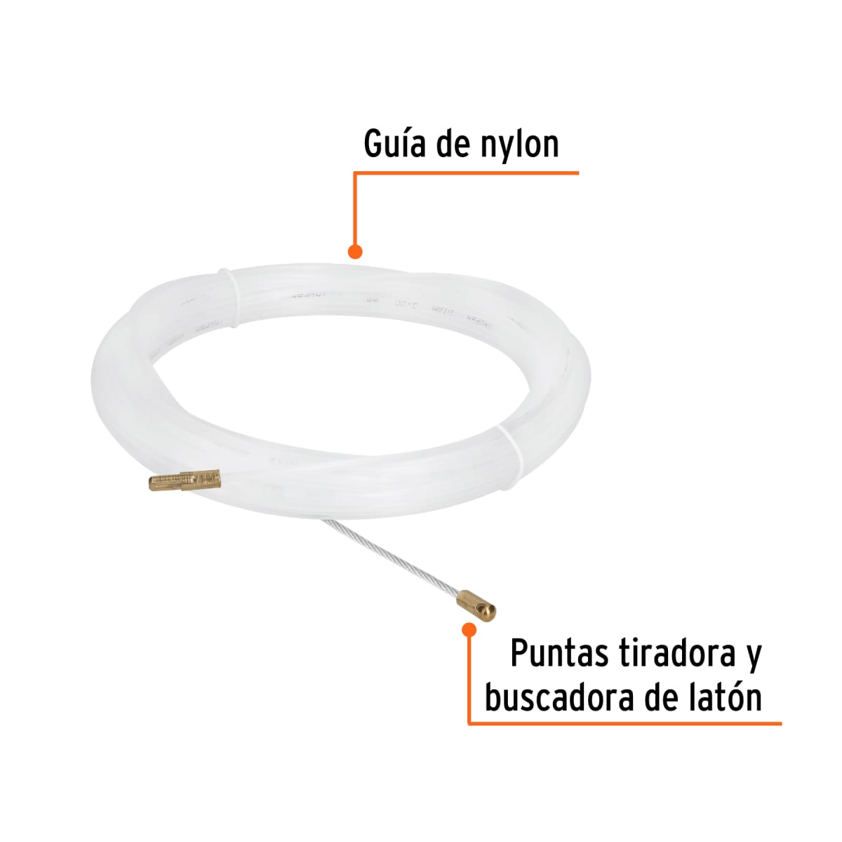 Guía Pasa Cable De Nylon 15 M Truper 177563