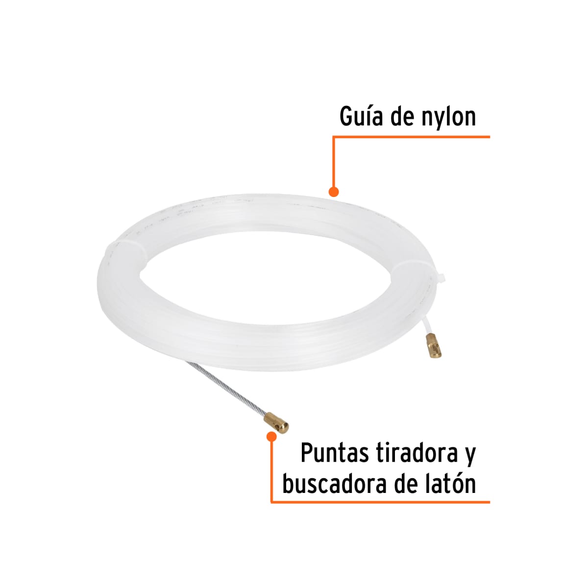 Guía Pasa Cable De Nylon 20 M Truper 177572