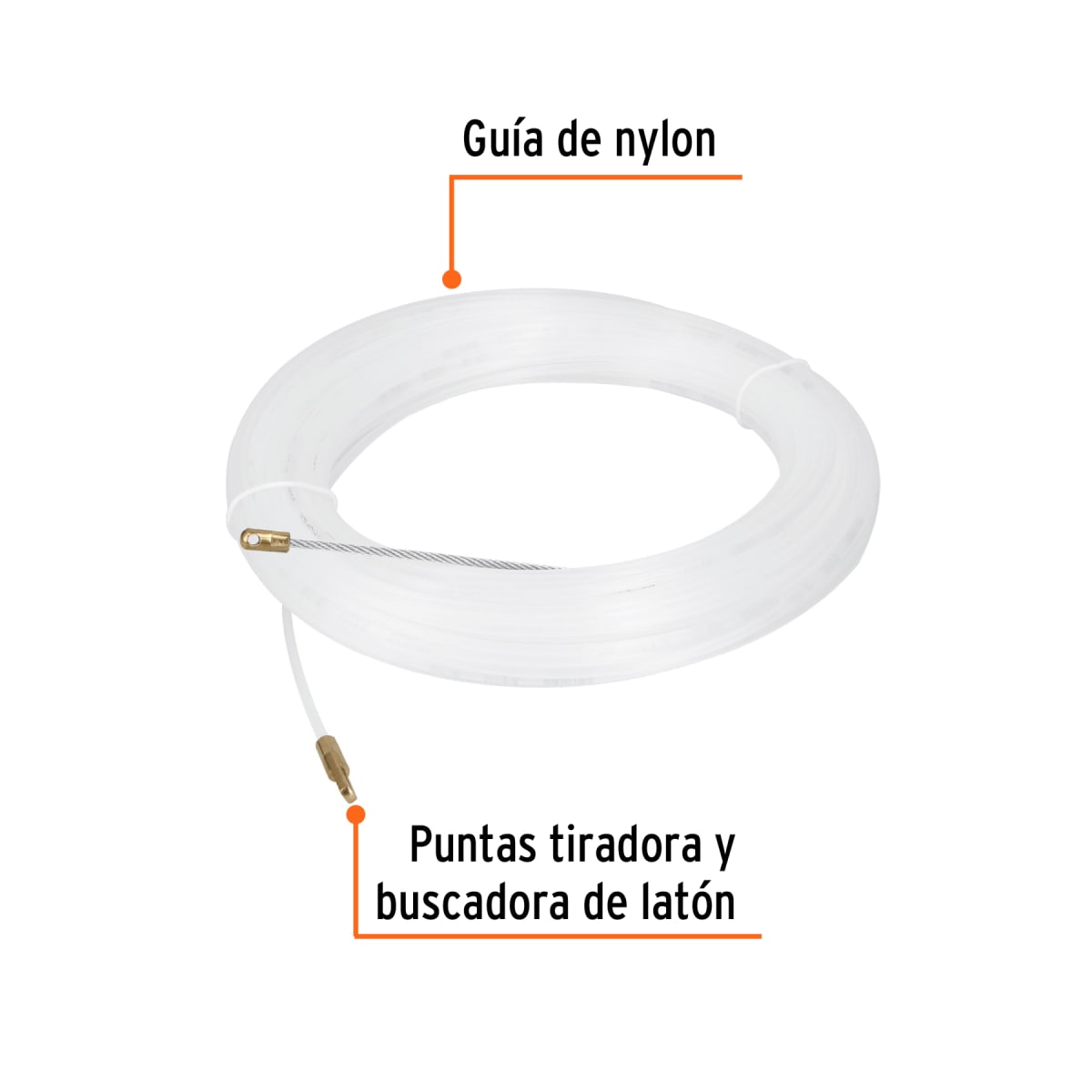 Guía Pasa Cable De Nylon 25 M Truper 177583