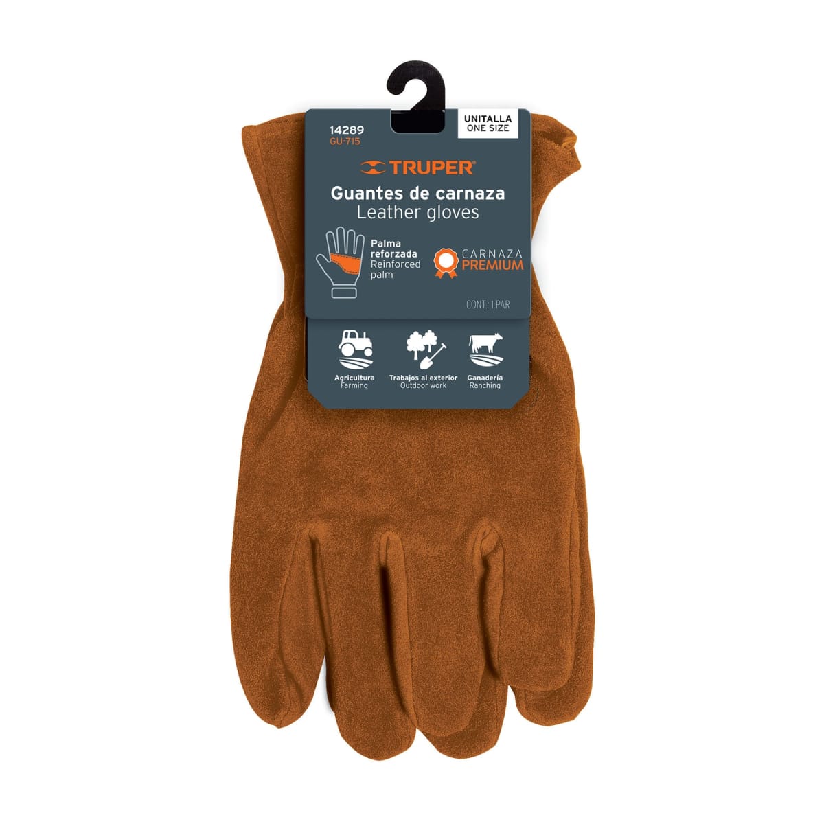 Guantes De Carnaza Para Uso Industrial Truper 142893