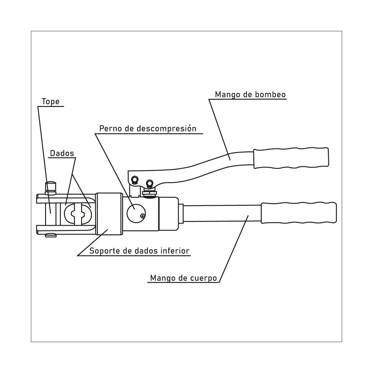 Prensa Terminal Hidráulico Para Terminal Rango 10-120mm² YYQ-1202